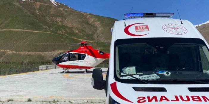 Bahçesaray’da 2 hasta helikopterle hastaneye sevk edildi