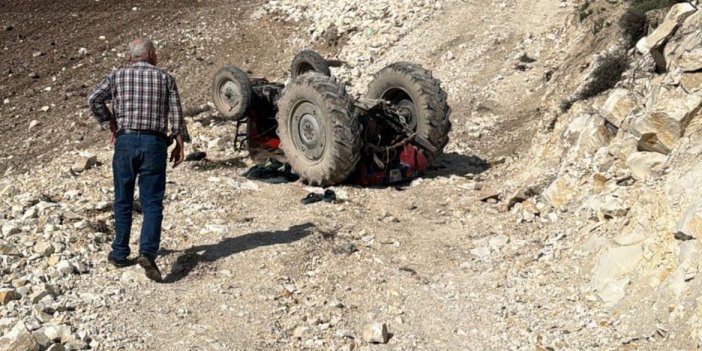 Kilis’te devrilen traktörün sürücüsü hayatını kaybetti