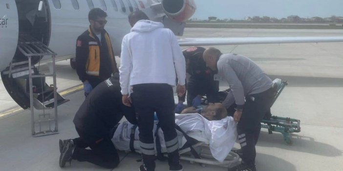 58 yaşındaki hasta için ambulans uçak havalandı