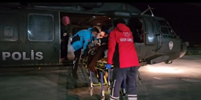 Van'da kalp krizi geçiren hasta için Sikorsky helikopter havalandı