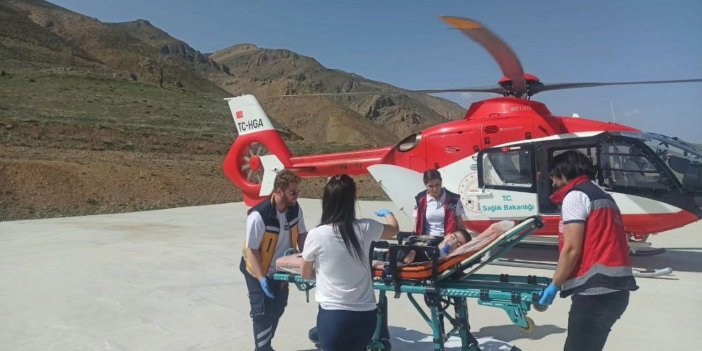 Başkale'de 11 yaşındaki çocuk ambulans helikopterle Van'a sevk edildi