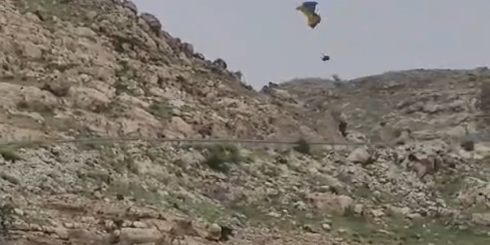 Şırnak’ta festivalde paraşüt düştü