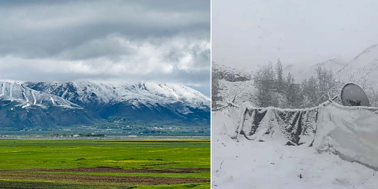 Yüksekova'da yüksek kesimlerdeki köylere kar yağdı