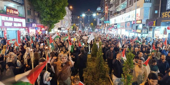 Van'da Filistin'e destek yürüyüşü