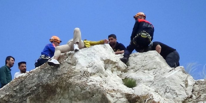 Van’da intihar girişiminde bulunan kişi kayalıklarda baygınlık geçirdi
