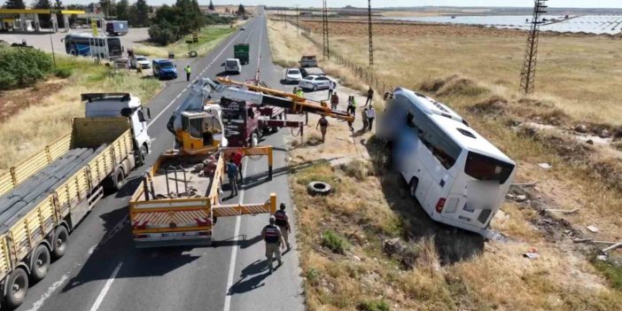 Urfa’da yolcu otobüsü devrildi: 6 yaralı