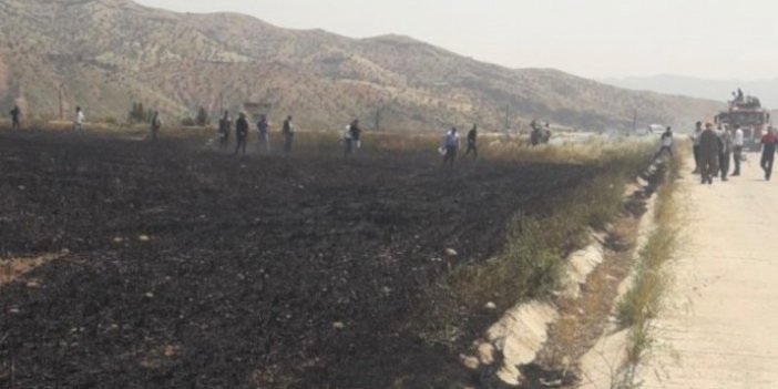 Silopi’de 200 dönümlük buğday tarlası küle döndü