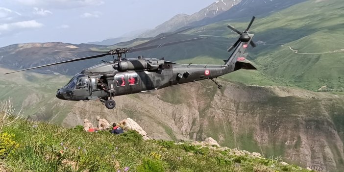 Dağda ayağı kırılan yurttaş helikopter ile kurtarıldı