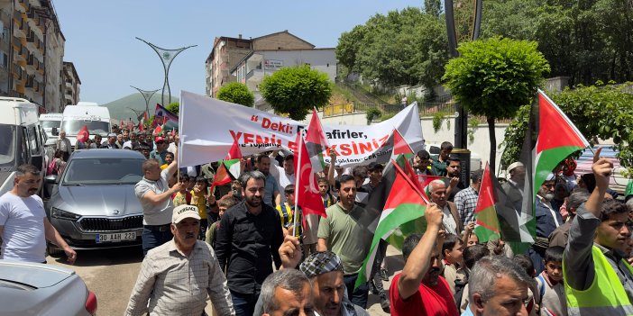 Şemdinli’de İsrail'in Gazze’ye yönelik saldırıları protesto edildi