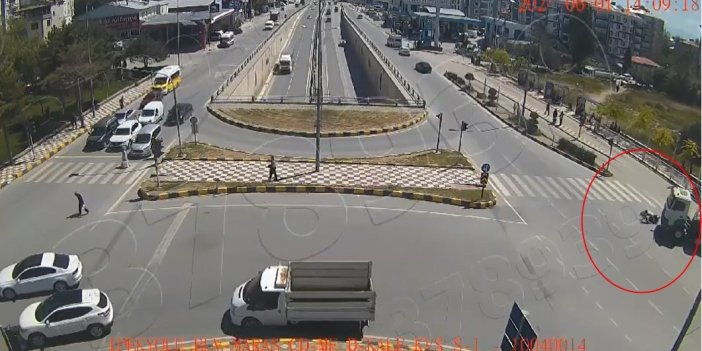 Bisikletli öğretmenin yaşamını kaybettiği kaza anı