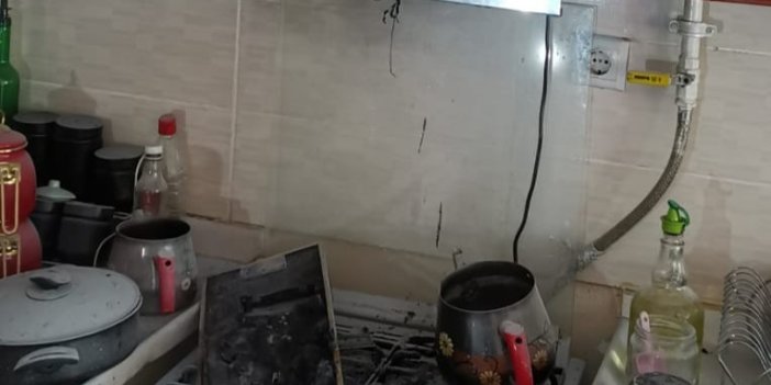 Mutfak aspiratöründe biriken yağlar yangına sebep oldu