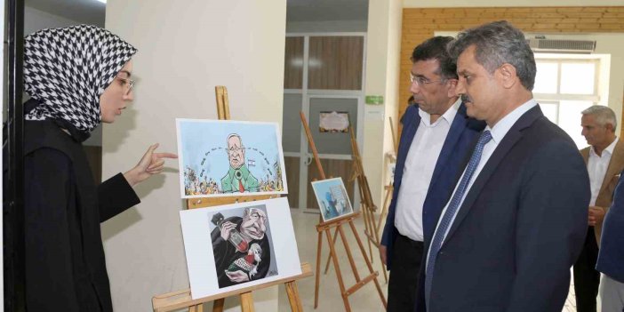 Siirt’te ’Karikatürlerin Diliyle Gazze Soykırımı’ sergisi yapıldı