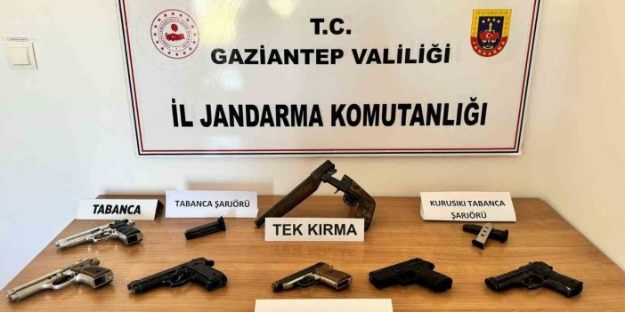 Antep’te 23 adet kaçak silah ele geçirildi