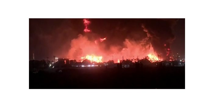 Erbil’de petrol rafinerisinde yangın meydana geldi