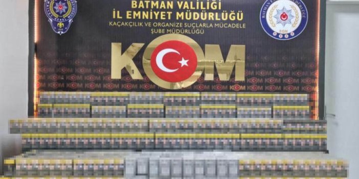 Batman’da yakıt tankerinde kaçak sigaralar ele geçirildi