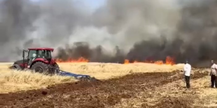 Mardin’de ekili arazide yangın, müdahale çalışmaları devam ediyor