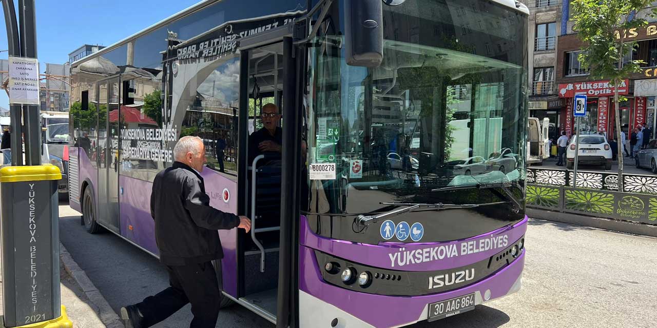 Yüksekova'da Kurban Bayramı'nın ilk iki günü halk otobüsleri ücretsiz olacak