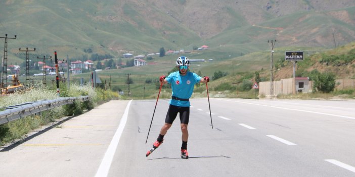 Yüksekovalı sporcu, kara yolunda Türkiye şampiyonasına hazırlanıyor