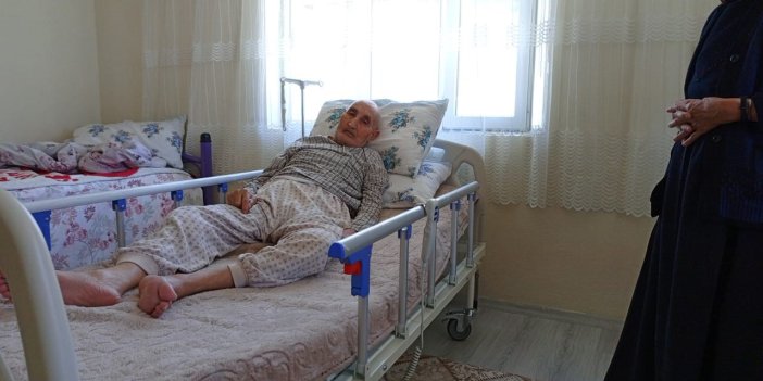 14 yıllık felçli adam otomatik hasta yatağına kavuştu