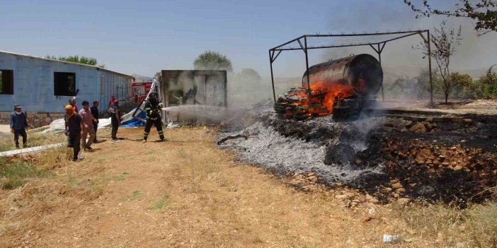 Kırık camlar yangına neden oldu