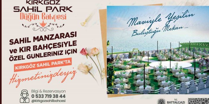 Kırkgöz Sahil Park Düğün Bahçesi açılıyor