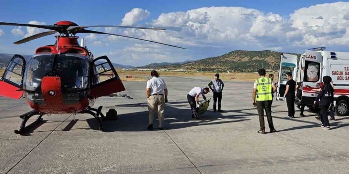 Bingöl’de 76 yaşındaki adam için ambulans helikopter havalandı