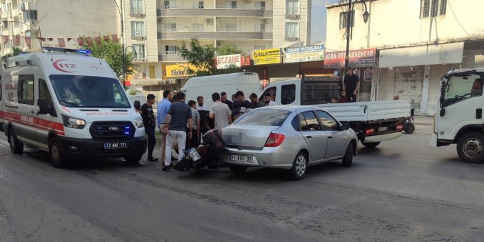 Cizre’de otomobil ile motosiklet çarpıştı: 1 yaralı