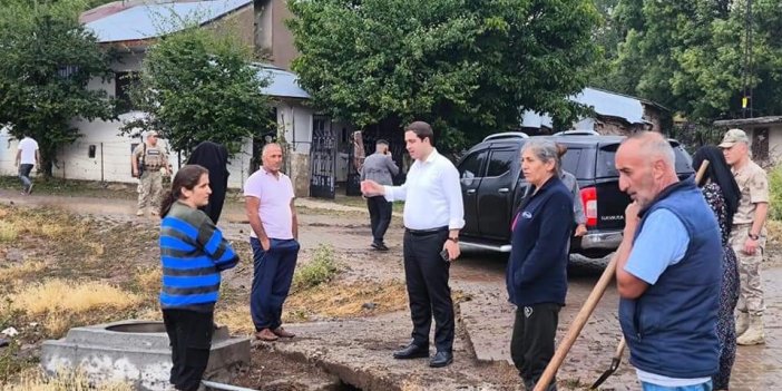 Yedisu Kaymakamı Başar, yağış sebebiyle zarar gören alanları inceledi