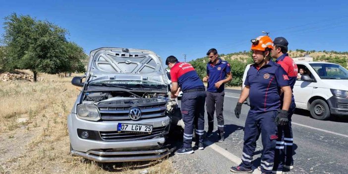 Mardin’de kamyonet ile hafif ticari araç çarpıştı: 2 kişi yaralandı