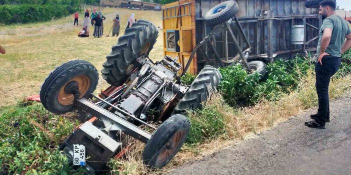 Diyarbakır’da traktör devrildi: 1 kişi yaralandı