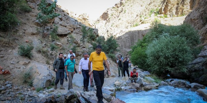 Vali Ali Çelik, Helel Vadisi'nde su kaynakları incelemesi yaptı