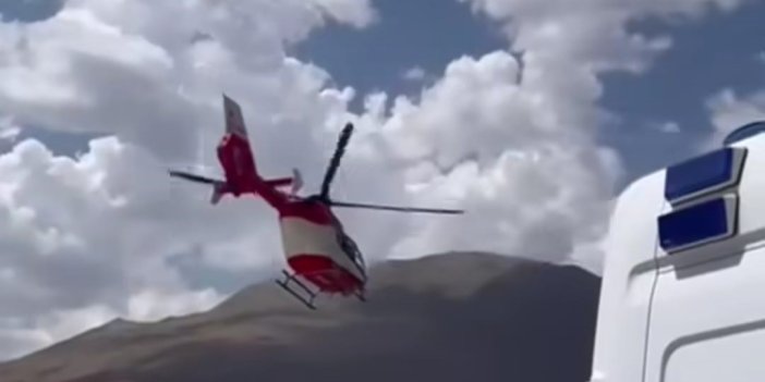 Van'da yüksekten düşen bebek için ambulans helikopter havalandı