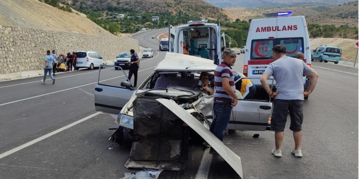 Malatya’da iki aracın karıştığı kazada 5 şahıs yaralandı