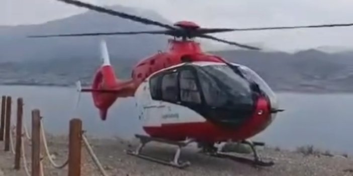 Akdamar Adası’nda yaralanan yurttaşın imdadına ambulans helikopter yetişti
