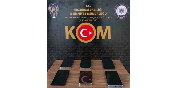 Erzurum'da kaçak cep telefonu operasyonu