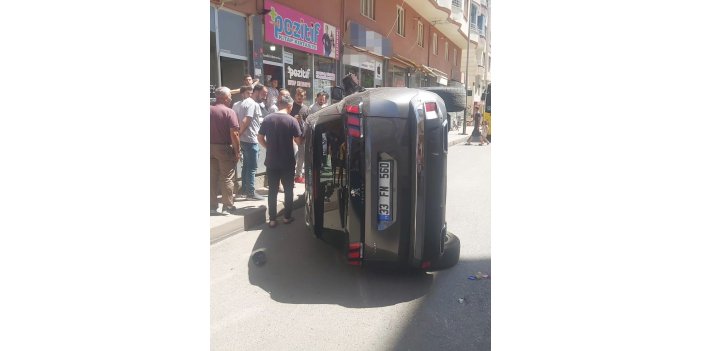 Siirt’te sürücüsünün kontrolünden çıkan otomobil devrildi