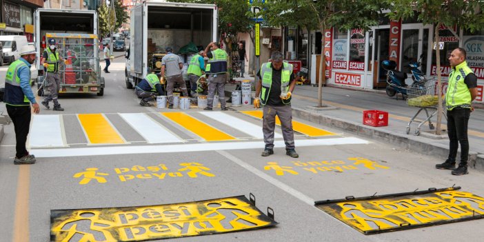 Van Büyükşehir Belediyesi, yollara Kürtçe ve Türkçe uyarılar ekliyor