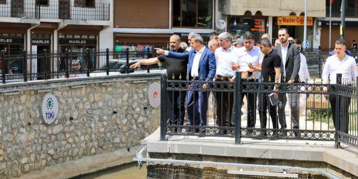 Bitlis Valisi Karaömeroğlu dere üstü projesini inceledi