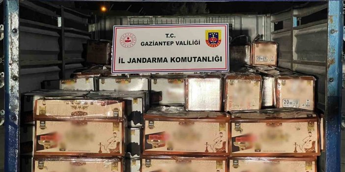 Antep’te 2 ton 250 kilogram kaçak nargile tütünü ele geçirildi
