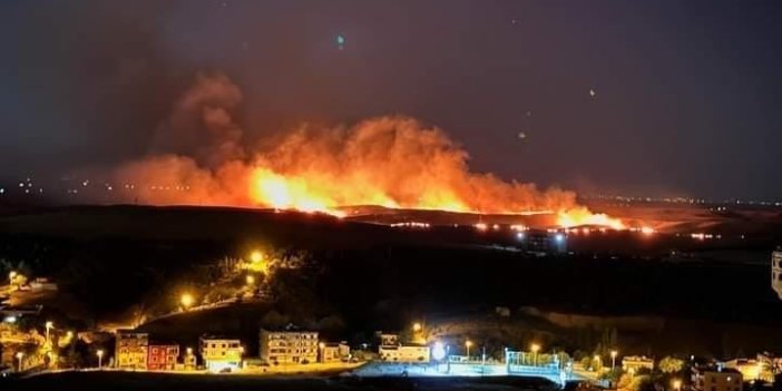 Diyarbakır’da anız yangını: Bölgedeki rüzgarın etkisiyle alevler geniş alana dağıldı