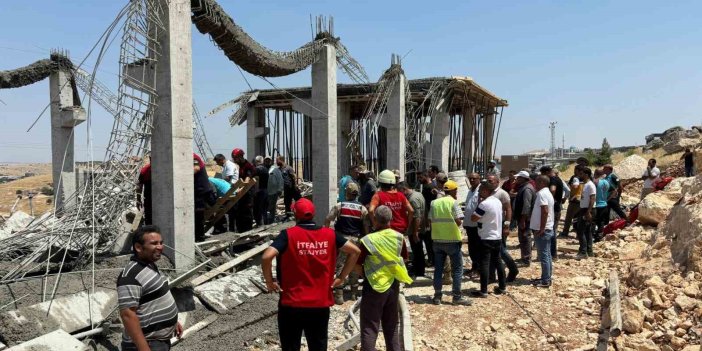 Urfa'da göçük yaşanan inşaatta 2 işçi yaralandı