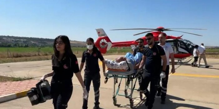 Diyarbakır’da kalça kemiği kırılan kişi, ambulans helikopter ile hastaneye sevk edildi