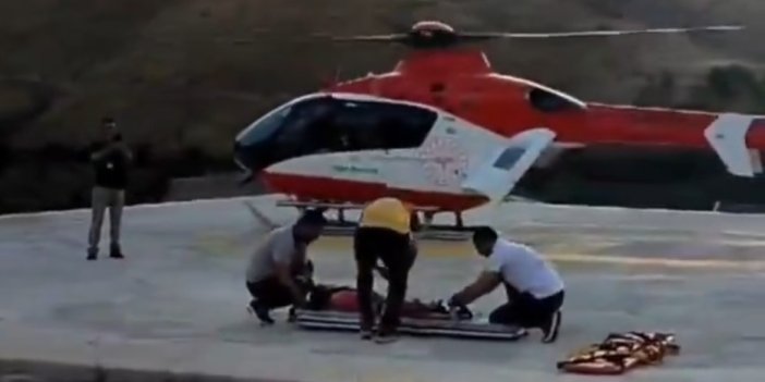 Bahçesaray'da helikopter ambulans 4 yaşındaki çocuk için havalandı