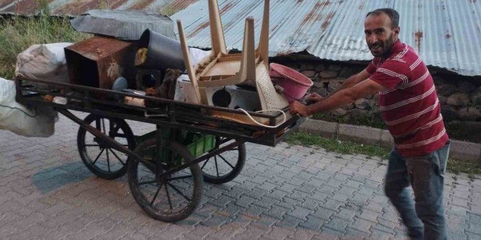 Diyarbakır’dan Varto’ya hurda toplamak için geldi