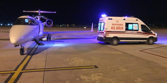 Van’da ambulans uçak prematüre bebek için havalandı