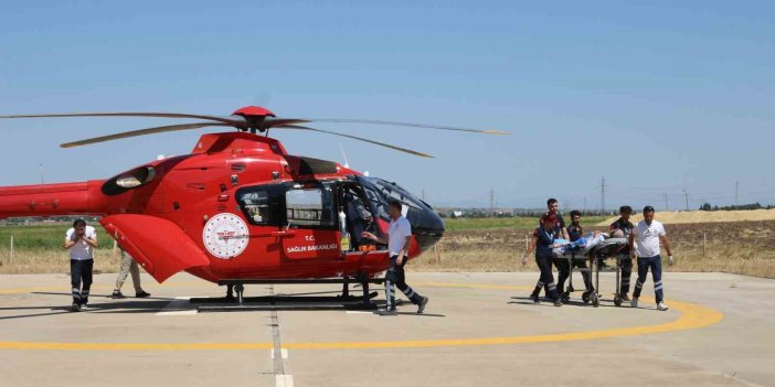 Diyarbakır’da kalp krizi geçiren adam ambulans helikopterle hastaneye sevk edildi