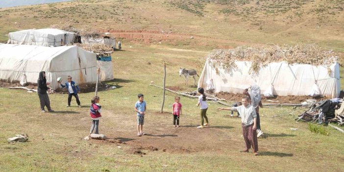 Muşlu çocuklar yaz tatilini yaylada geçiriyor