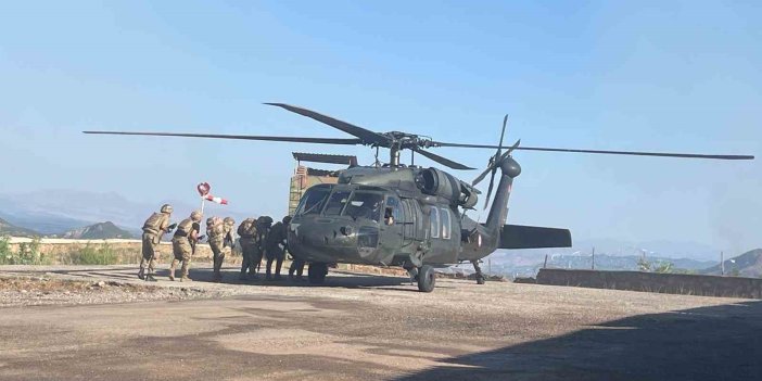 Dersim’deki yangını söndürmek için asker devreye girdi