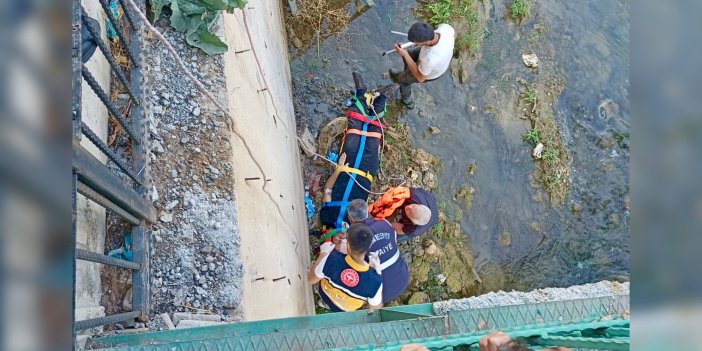 Yüksekova'da bir kişi dereye düştü