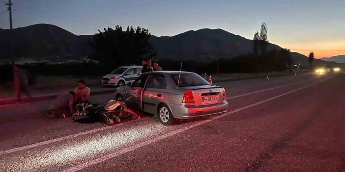 Malatya’da Otomobil ve Motosiklet Çarpıştı: 1 Kişi Yaralandı